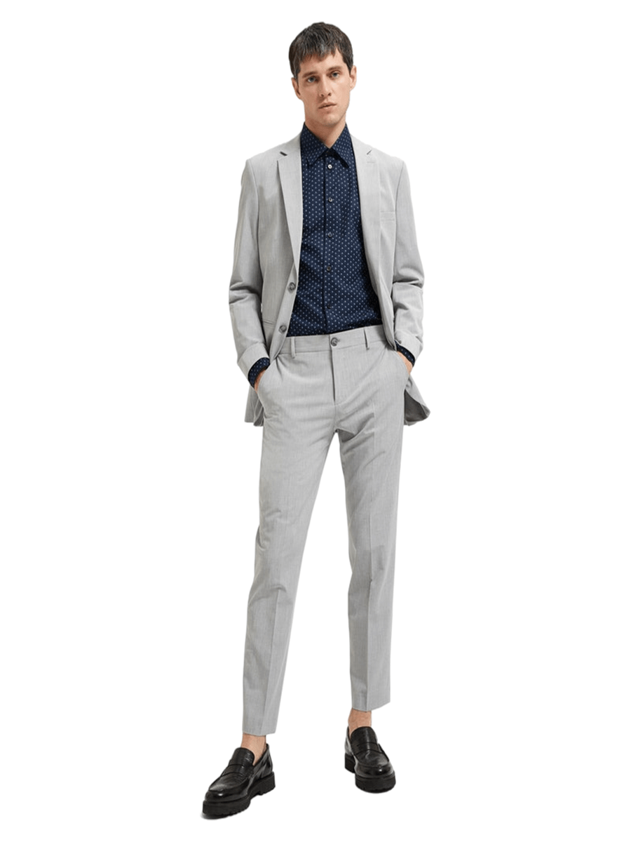 Selected Men Bukser & Jeans 16087825_lightgreymelange_44 - Bygholm Menswear